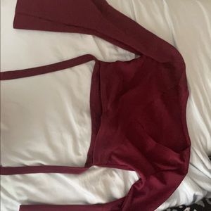 Maroon cropped shirt